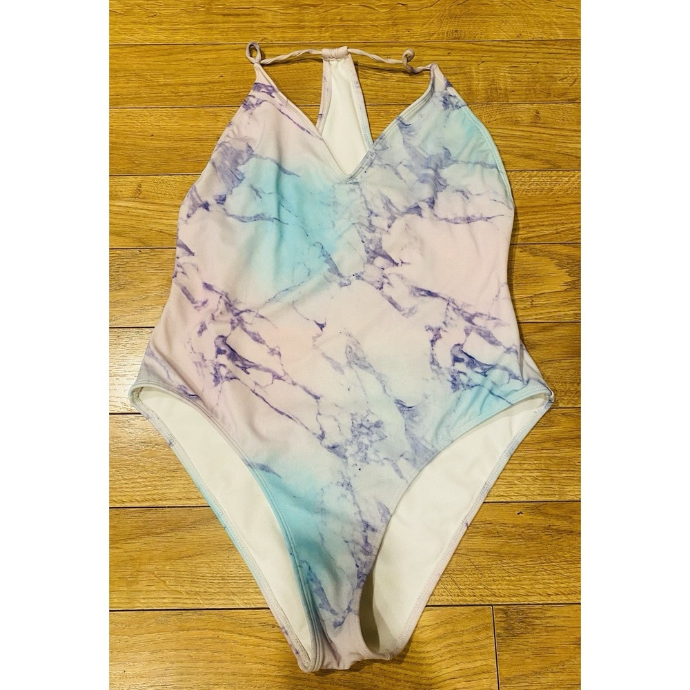 L.a. Hearts Women's Tie Dye One Piece Swimsuit Size M